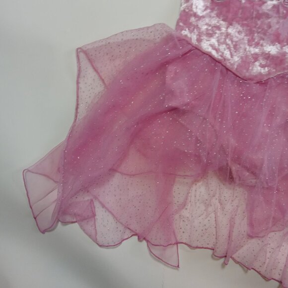 Kloz for Kids Pink Velour Fairy Princess Tutu Dress Size 5 Sequin Sparkle - Picture 4 of 13